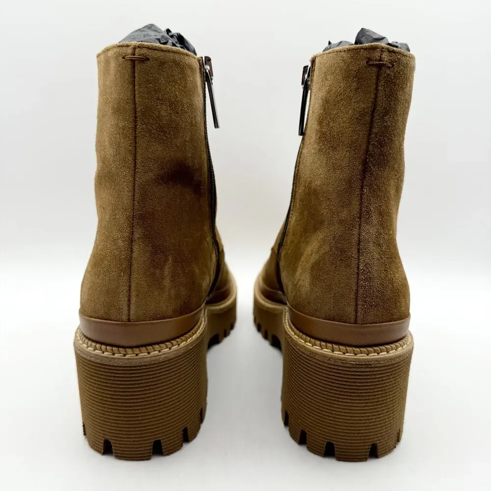 La Canadienne Womens Padma Boots EU 35 US 5 Brown Suede Lug Sole NIB